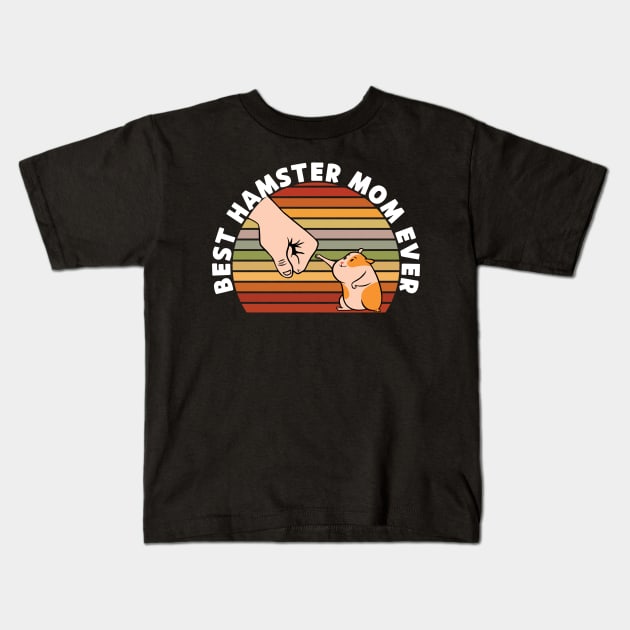 Retro Sunset Hamster Lover For Moms Kids T-Shirt by JB.Collection